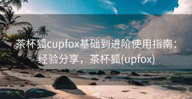 茶杯狐cupfox基础到进阶使用指南：经验分享，茶杯狐(upfox)